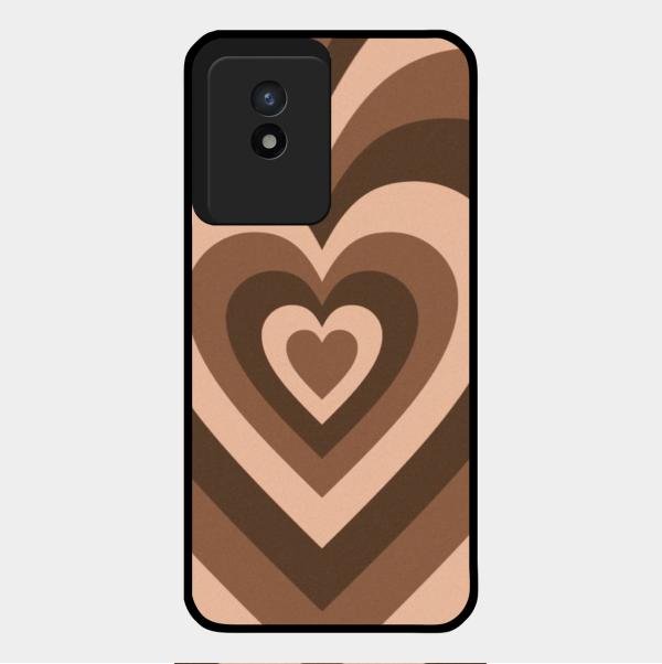 Latte Love Patter Glass Case Cover - Coffee For Vivo Y02T