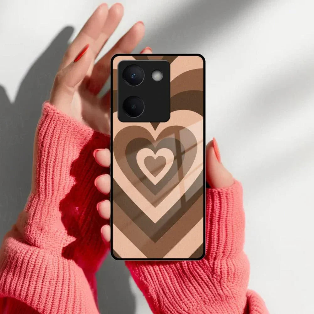 Latte Love Patter Glass Case Cover - Coffee For Vivo - ShopOnCliQ