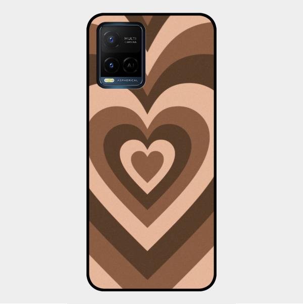 Latte Love Patter Glass Case Cover - Coffee For Vivo Y21G