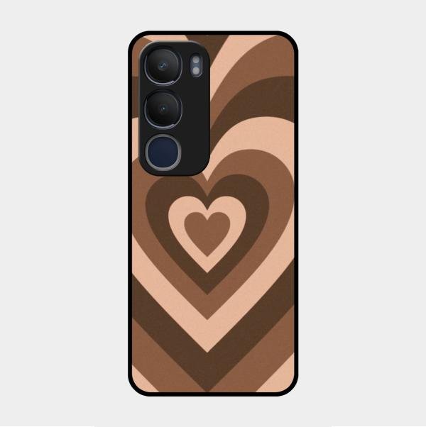 Latte Love Patter Glass Case Cover - Coffee For Vivo Y29 5G