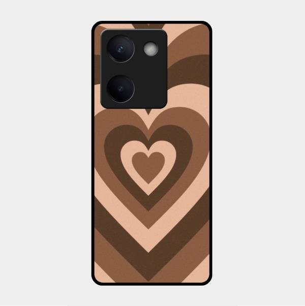 Latte Love Patter Glass Case Cover - Coffee For Vivo Y300 Plus 5G