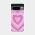 Latte Love Patter Glass Case Cover - Pink For Google Pixel 8 Pro 5G