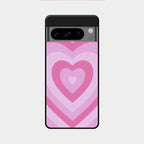 Latte Love Patter Glass Case Cover - Pink For Google Pixel 8 Pro 5G