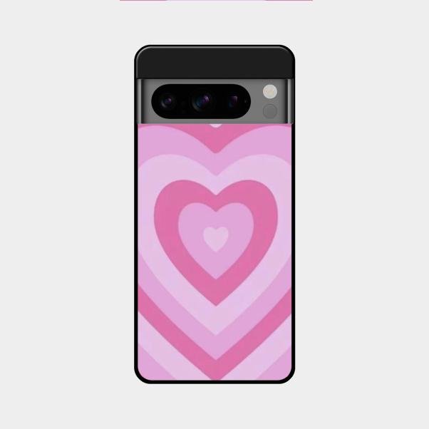 Latte Love Patter Glass Case Cover - Pink For Google Pixel 8 Pro 5G