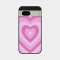 Latte Love Patter Glass Case Cover - Pink For Google Pixel 8A 5G