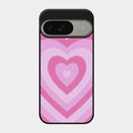 Latte Love Patter Glass Case Cover - Pink For Google Pixel 9 5G