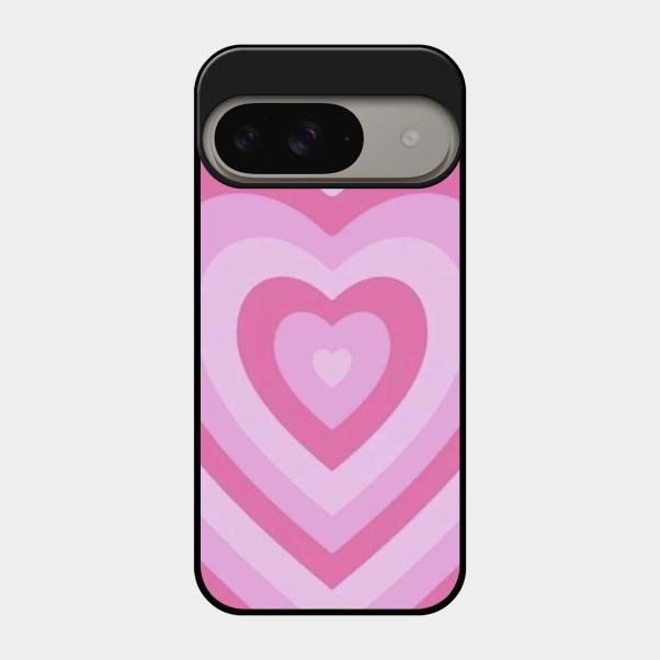 Latte Love Patter Glass Case Cover - Pink For Google Pixel 9 5G