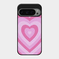 Latte Love Patter Glass Case Cover - Pink For Google Pixel 9 Pro 5G