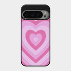 Latte Love Patter Glass Case Cover - Pink For Google Pixel 9 Pro 5G