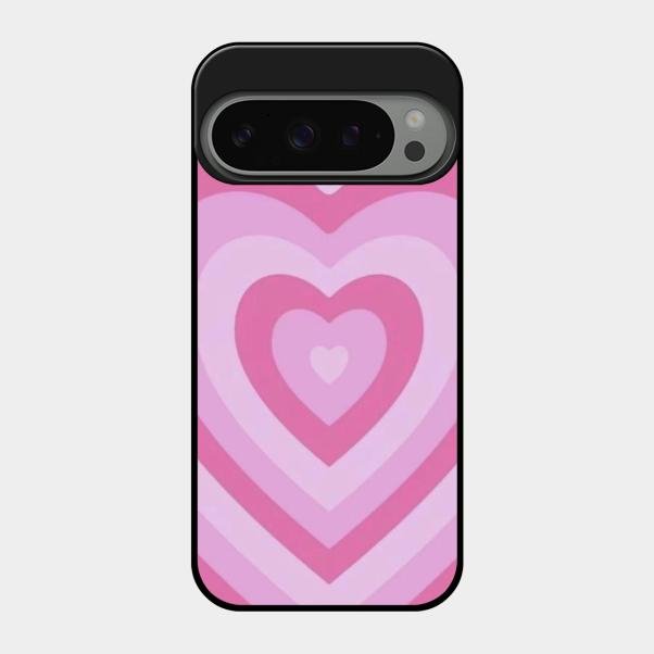 Latte Love Patter Glass Case Cover - Pink For Google Pixel 9 Pro 5G