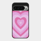Latte Love Patter Glass Case Cover - Pink For Google Pixel 9 Pro Xl