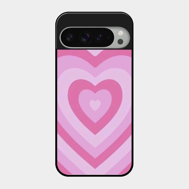 Latte Love Patter Glass Case Cover - Pink For Google Pixel 9 Pro Xl