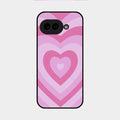 Latte Love Patter Glass Case Cover - Pink For Google Pixel 9A 5G