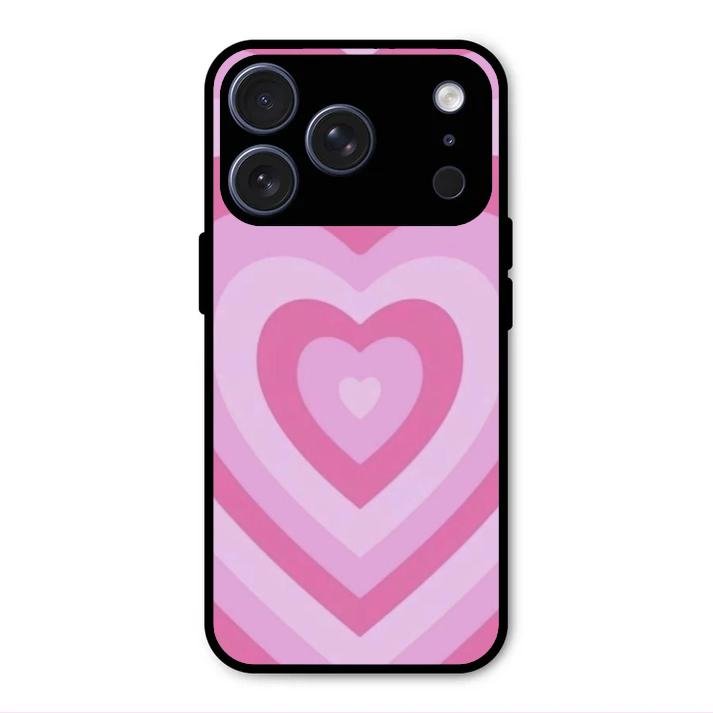 Latte Love Patter Glass Case Cover - Pink For iPhone 17 Pro