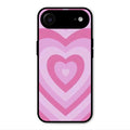 Latte Love Patter Glass Case Cover - Pink For iPhone Air