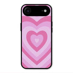 Latte Love Patter Glass Case Cover - Pink For iPhone Air