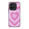 Latte Love Patter Glass Case Cover - Pink For iQOO 15 5G