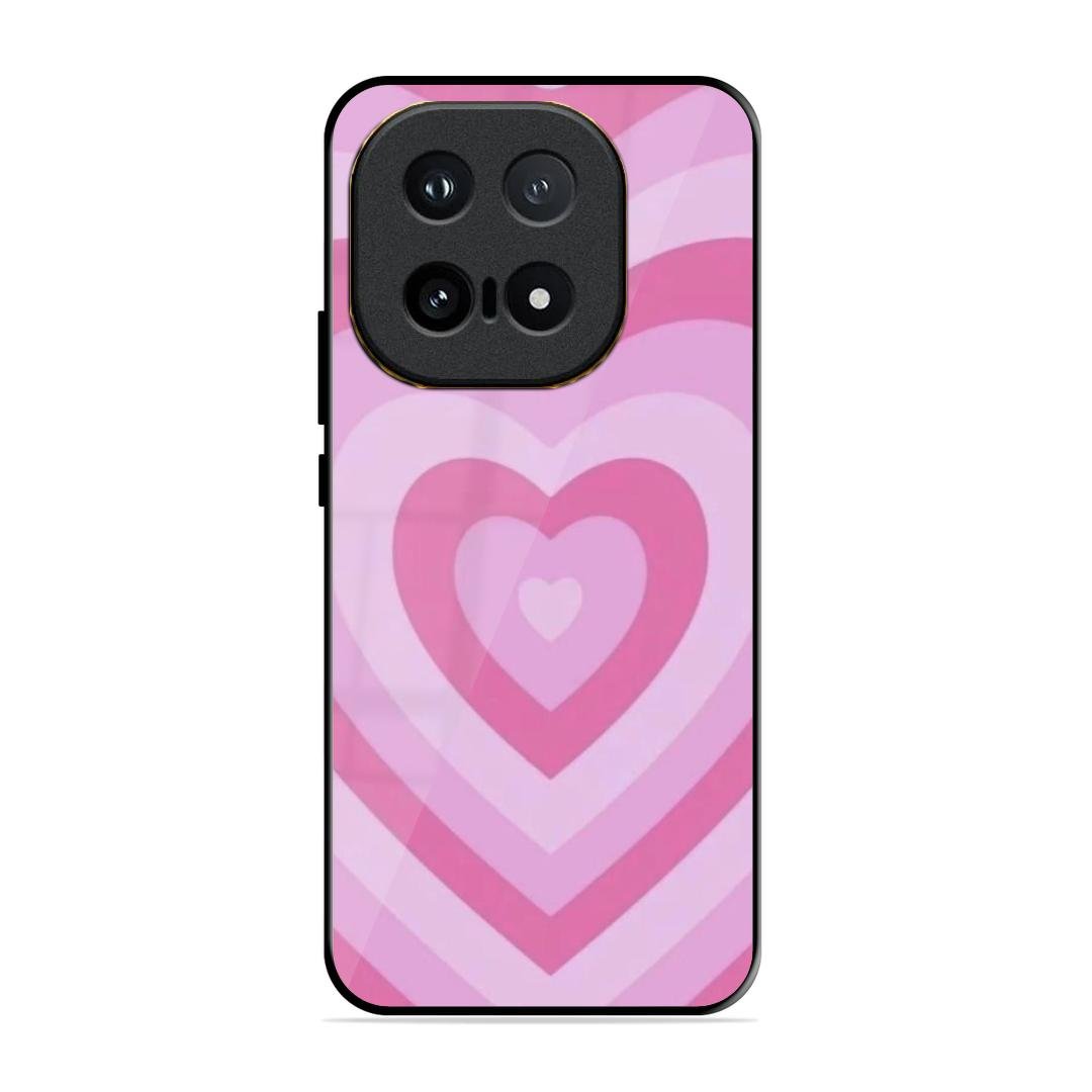 Latte Love Patter Glass Case Cover - Pink For iQOO 15 5G