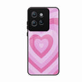 Latte Love Patter Glass Case Cover - Pink For Motorola Edge 50 Neo