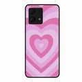 Latte Love Patter Glass Case Cover - Pink For Motorola g84 5G
