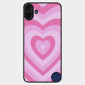 Latte Love Patter Glass Case Cover - Pink For Nothing Cmf Phone 1