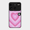 Latte Love Patter Glass Case Cover - Pink For Nothing Phone 3 5G