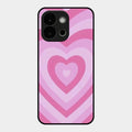 Latte Love Patter Glass Case Cover - Pink For Oneplus 13S 5G