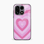 Latte Love Patter Glass Case Cover - Pink For OnePlus 15 5G