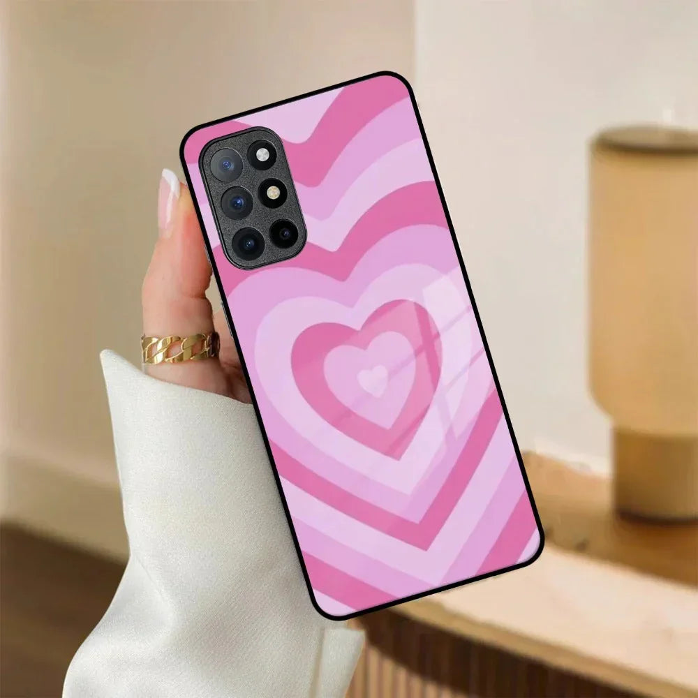 Latte Love Patter Glass Case Cover - Pink For OnePlus - ShopOnCliQ