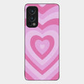 Latte Love Patter Glass Case Cover - Pink For Oneplus Nord 2 5G