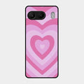 Latte Love Patter Glass Case Cover - Pink For Oneplus Nord 4 5G