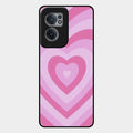 Latte Love Patter Glass Case Cover - Pink For Oneplus Nord Ce 2 5G