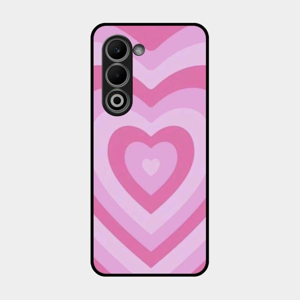 Latte Love Patter Glass Case Cover - Pink For Oppo A5 5G