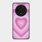 Latte Love Patter Glass Case Cover - Pink For Oppo F27 Pro Plus 5G