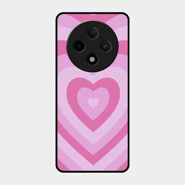 Latte Love Patter Glass Case Cover - Pink For Oppo F27 Pro Plus 5G