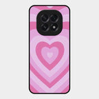 Latte Love Patter Glass Case Cover - Pink For Oppo F29 5G