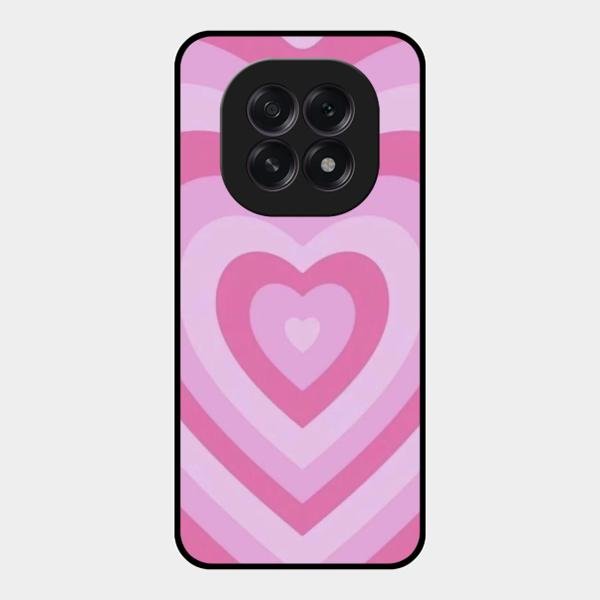 Latte Love Patter Glass Case Cover - Pink For Oppo F29 5G