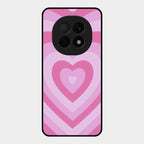 Latte Love Patter Glass Case Cover - Pink For Oppo F29 Pro 5G