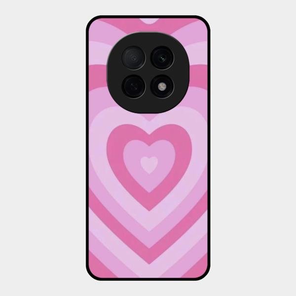 Latte Love Patter Glass Case Cover - Pink For Oppo F29 Pro 5G