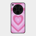 Latte Love Patter Glass Case Cover - Pink For Oppo Find X8 Pro 5G