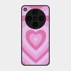 Latte Love Patter Glass Case Cover - Pink For Oppo Find X8 Pro 5G
