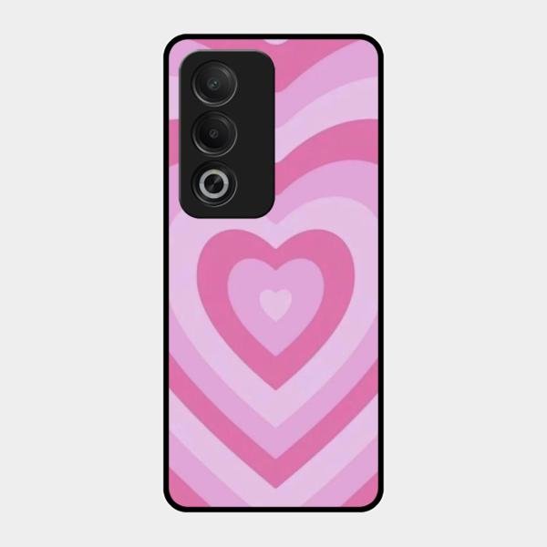 Latte Love Patter Glass Case Cover - Pink For Oppo K12X 5G