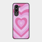 Latte Love Patter Glass Case Cover - Pink For Oppo K13X 5G