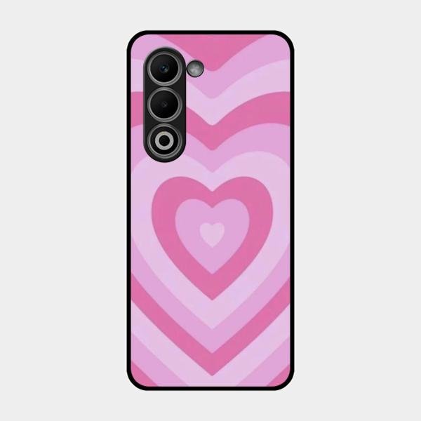 Latte Love Patter Glass Case Cover - Pink For Oppo K13X 5G