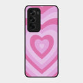 Latte Love Patter Glass Case Cover - Pink For Oppo Reno 12 Pro 5G