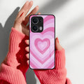 Latte Love Patter Glass Case Cover - Pink For Oppo - ShopOnCliQ