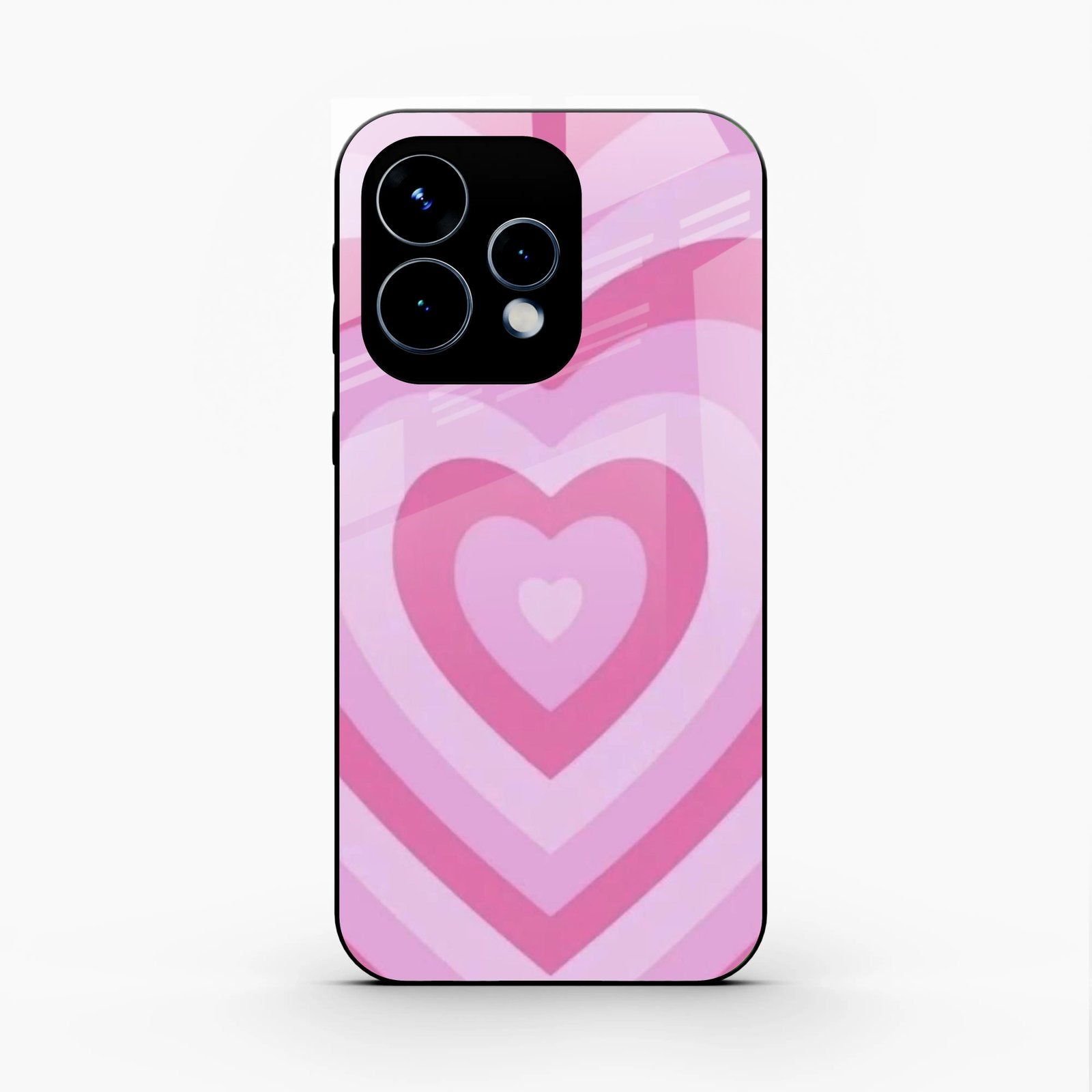 Latte Love Patter Glass Case Cover - Pink For Oppo Reno 15 5G