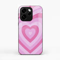 Latte Love Patter Glass Case Cover - Pink For Oppo Reno 15 Pro 5G