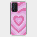 Latte Love Patter Glass Case Cover - Pink For Oppo Reno 6 5G
