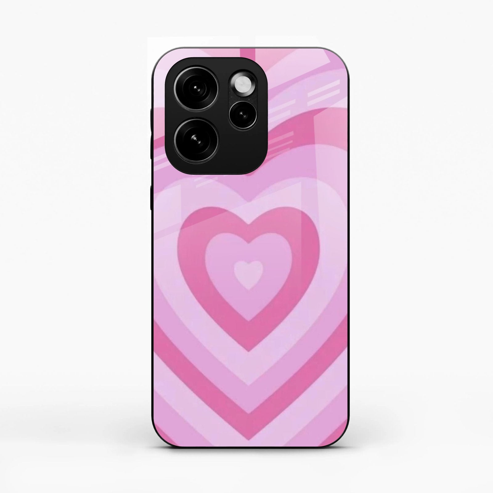 Latte Love Patter Glass Case Cover - Pink For Oppo Reno15 Pro Mini 5G